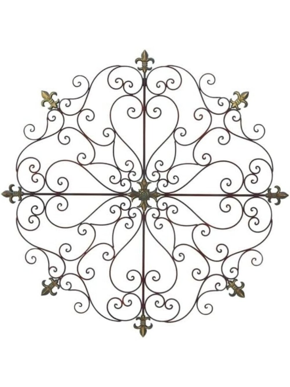 Enchanting Metal Leaves & Flowers Wall Art - Black Door Decor for Home